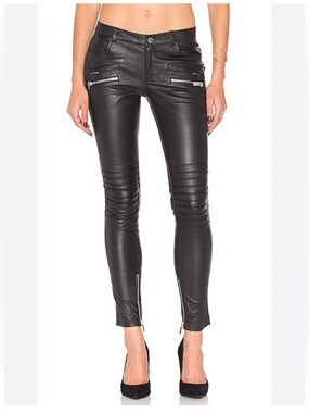 Revolve Anine Bing leather moto pants